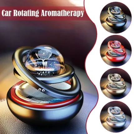 Solar Powered Rotation Solar Aromatherapy Car Air Freshener Suspended Planet Fragrance Auto Aroma Diffuser Car Ornaments