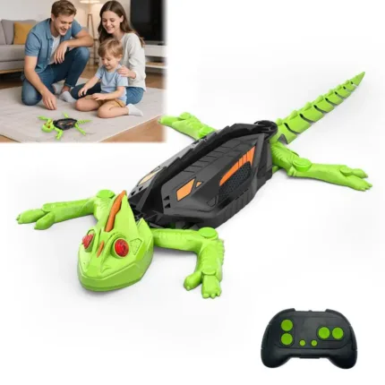 Realistic Biomimetic RC Wall Climbing Lizard Robot Toy, Remote Control Gecko that Climbs Glass & Smooth Walls
